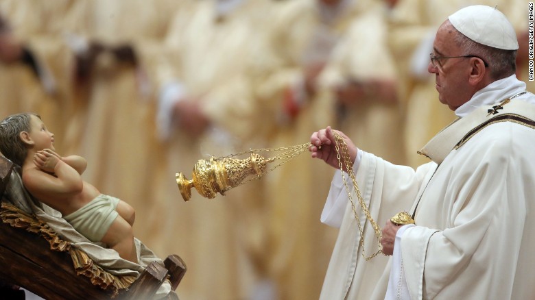 The Pope attends Christmas Eve Mass at St. Peter's Basilica in Vatican City.